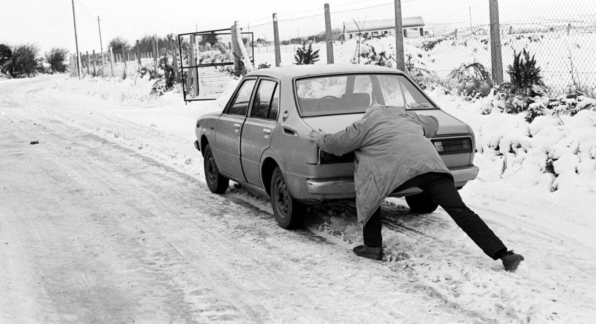 Snow on Watergrasshill Cork, January 1982.