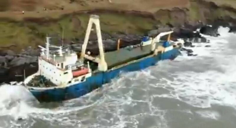 Wreck of the ghost ship MV Alta which was driven aground during Storm Dennis near Ballycotton, Co. Cork. Wreck of the ghost ship MV Alta which was driven aground during Storm Dennis near Ballycotton, Co. Cork.