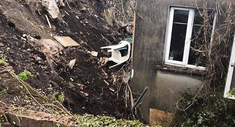 New photographs which show the scale of the damage following the collapse of an old wall between homes on Eason’s Hill and Church Avenue above them on the northside of Cork city. The residents of several homes on Eason’s Hill have been evacuated amid fears of a further landslide.