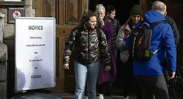 Trinity College Dublin has closed the Book of Kells, the Science Gallery, and other areas of the college. 	Picture: Sam Boal