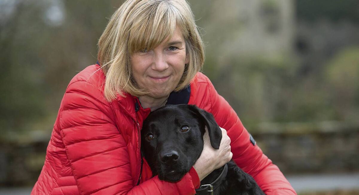 Kate Durrant with her dog Hugo. From raising tens of thousands of euro for Pieta House to literally saving lives through Community First Responders, feeding those in food poverty all over Cork, and working with Irish Dogs for the Disabled, Kate says this is just her way of redistributing her own good fortune, and helping to change her own little corner of the world. Picture: Dan Linehan