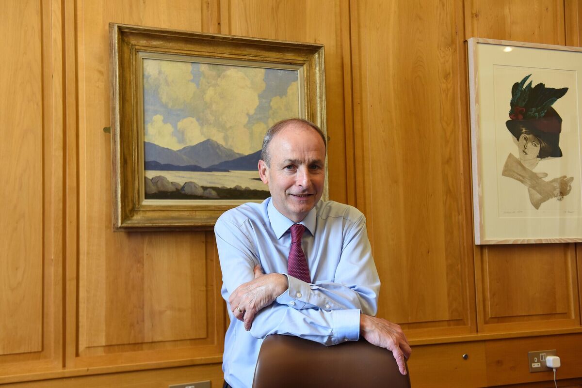 An Taoiseach Micheál Martin in his office at Government Buildings. Picture: Moya Nolan.
