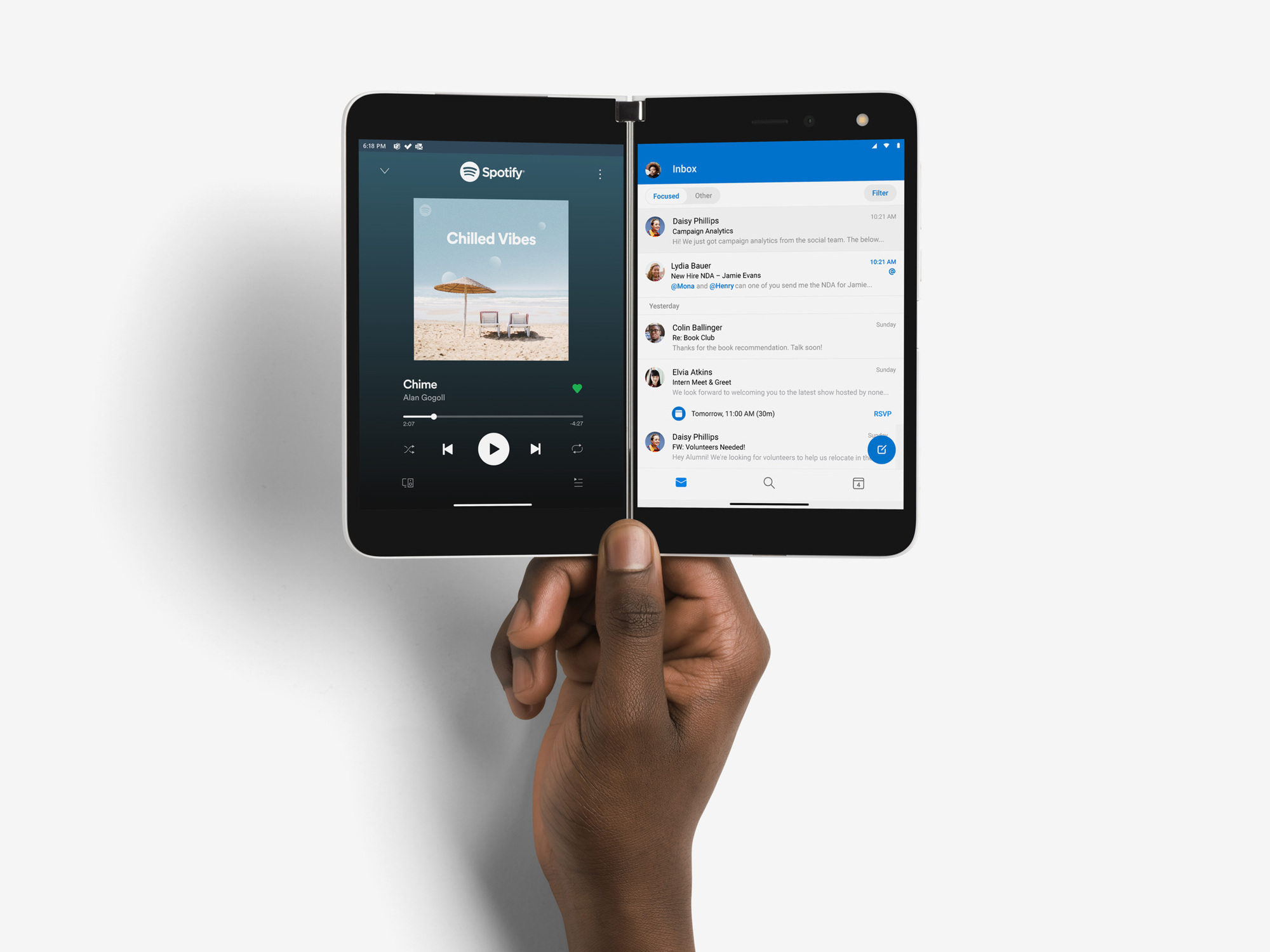 Surface. Fold Microsoft’s Surface Duo foldable phone to launch in the US in September