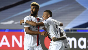 <p>The French side, who have so often fluffed their lines at the business end of the competition in recent years, will face either RB Leipzig or Atletico Madrid in the last four.</p>
