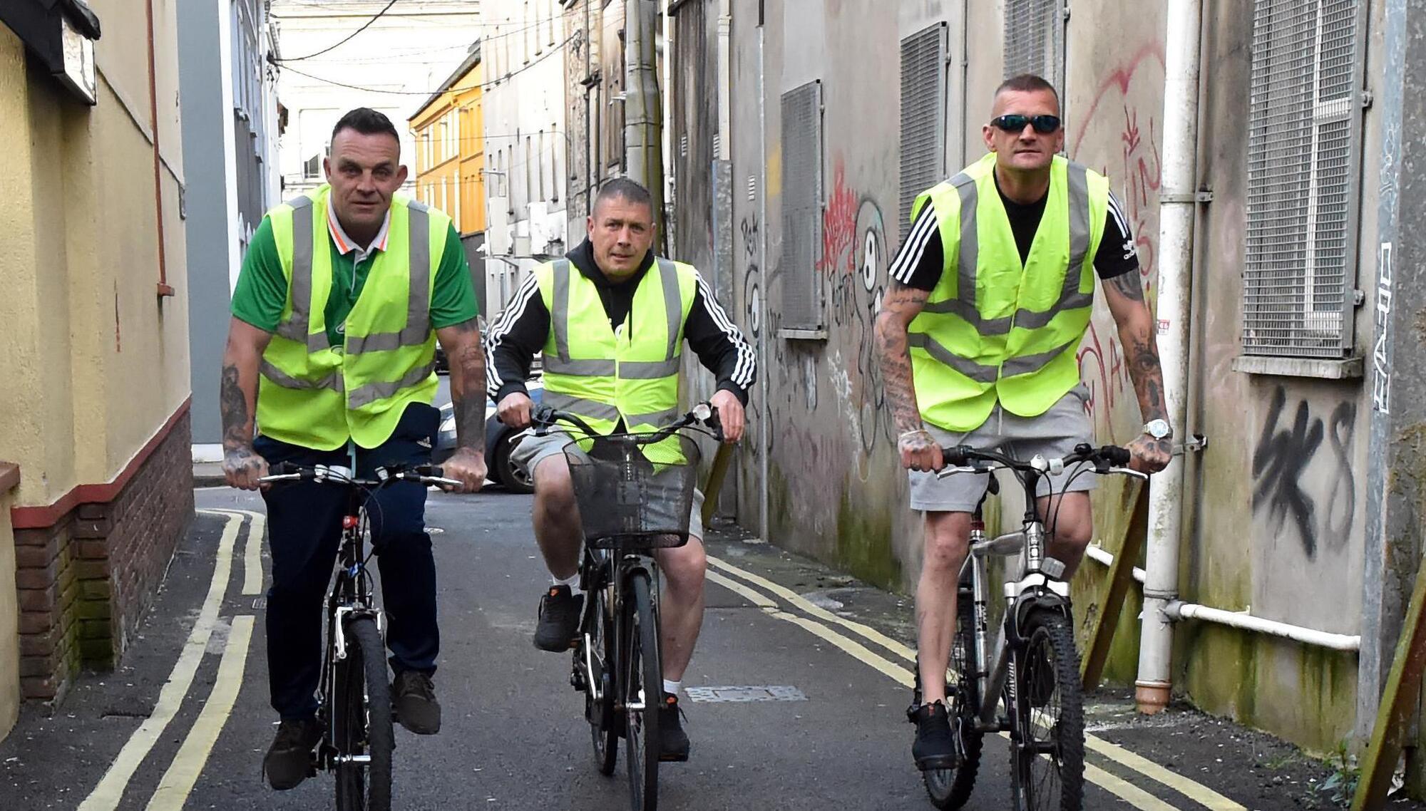 Knight Riders bike around Cork city to deliver food to the homeless for Cork Penny Dinners