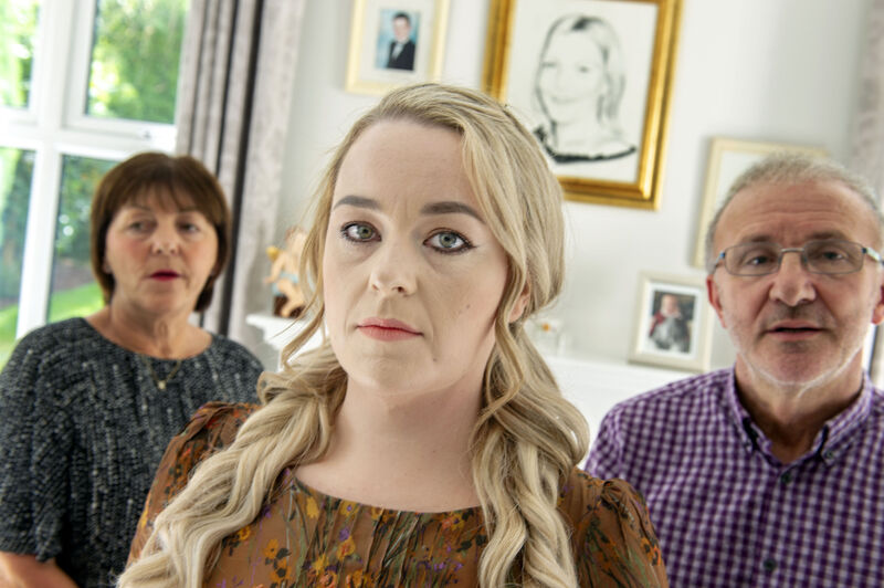 Sinead O’Leary with Nichola’s mother Josephine and father John Sweeney. Picture: Michael Mac Sweeney/Provision