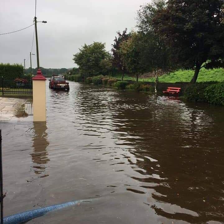 Flood waters in Dunmanway. Picture: Cllr Deirdre Kelly
