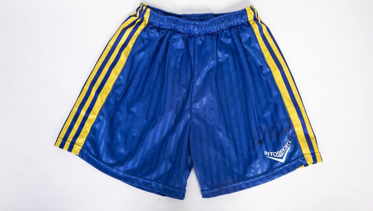 The GAA shorts worn by Paul Mescal as Connell during the hit series Normal People, which are going under the hammer to raise money for a charity which helps sick children. PA Photo. The GAA shorts worn by Paul Mescal as Connell during the hit series Normal People, which are going under the hammer to raise money for a charity which helps sick children. PA Photo.