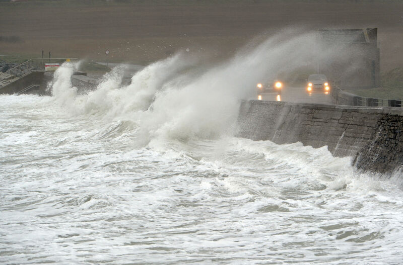High seas at Garrettstown, Co. Cork, during Storm Dennis last February. Picture: Denis Minihane.