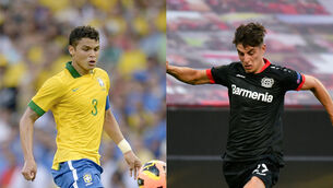 Chelsea are reportedly poised to sign Thiago Silva and Kai Havertz (Sascha Schuermann/Owen Humphreys/PA)