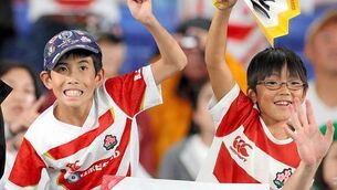 Fans enjoying the Rugby World Cup 2019 final in November between England and South Africa in Yokohama. World Rugby CEO Brett Gosper says  that while Japan was necessarily a coming of age, it was certainly the confirmation that the RWC was a massively-global property.Picture: Getty Images