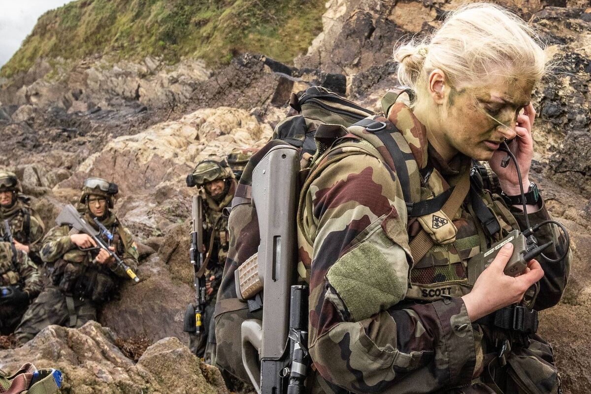 Candidates on the 20th Defence Forces Potential NCO course. Picture: Neil Michael/Irish Examiner