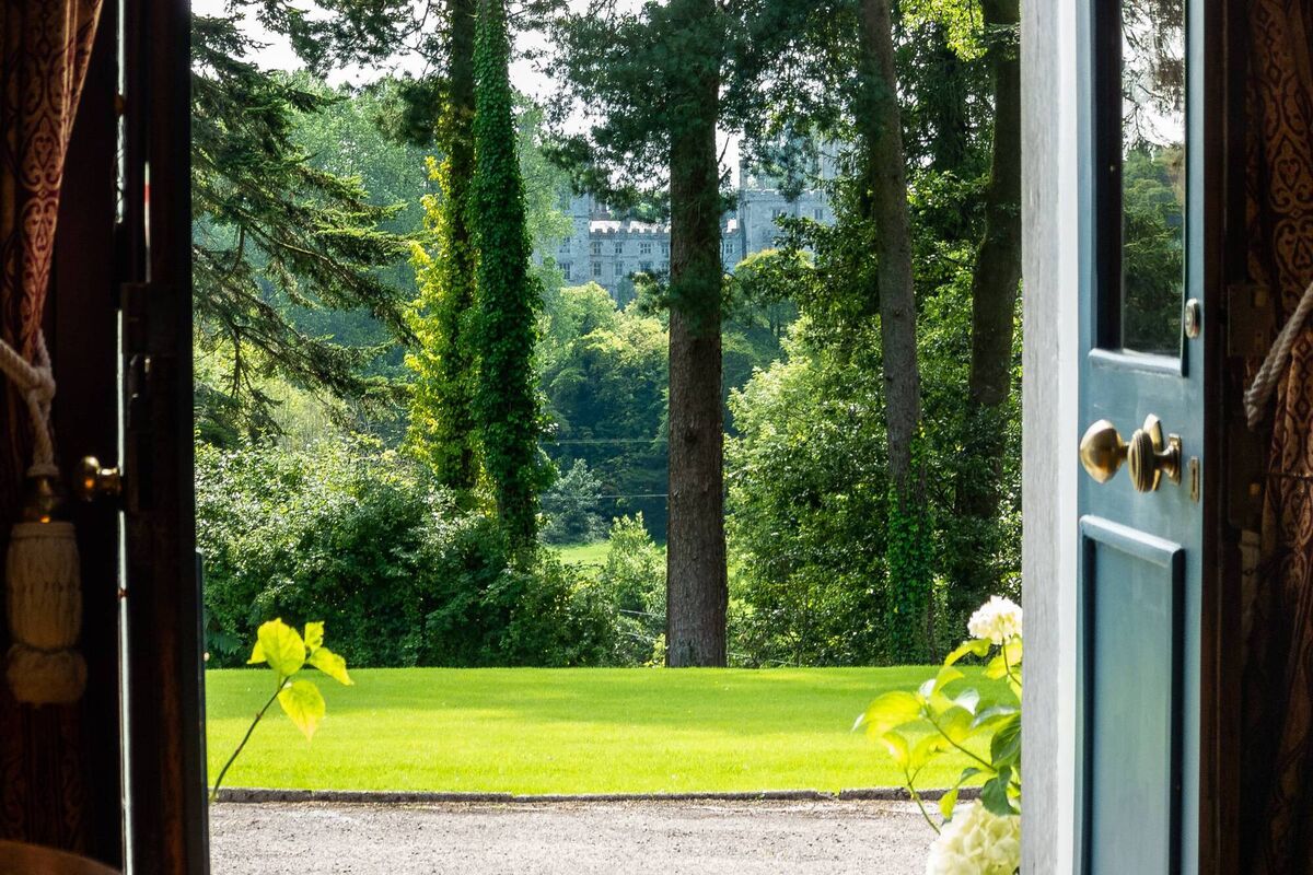 View of Lismore Castle from the front of Ballyrafter House  