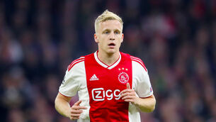 Donny van de Beek has been linked with a move to Old Trafford (Adam Davy/PA)