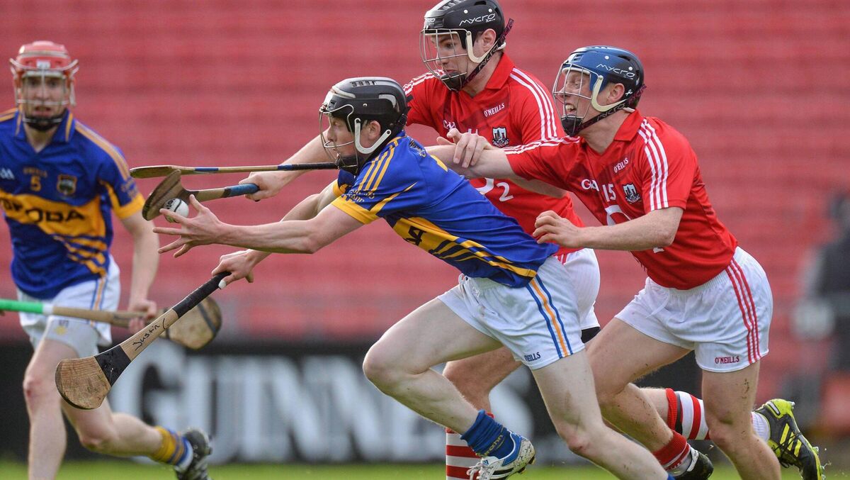 Eoin O'Sullivan (right) in action for Cork's U21s against Tipperary in 2012. Picture: Diarmuid Greene / SPORTSFILE