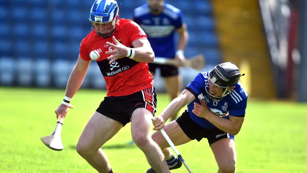 Eoin O'Sullivan battles for possession with UCC's Sean O'Donoghue at Páirc Uí Rinn in 2018. Picture: Eddie O'Hare