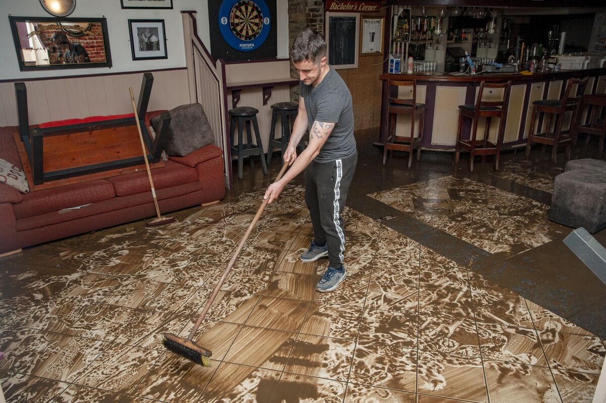 Bar owner Terrance Gibbs of the Cosey Corner, Bantry pictured in his ruined by severe flooding.Picture: Daragh Mc Sweeney/Provision