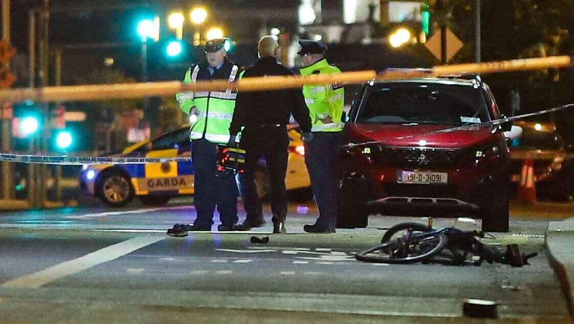 Gardaí cordon off a section of North Wall Quay in Dublin City centre late on Monday night after a hit-and-run incident. Picture: Damien Storan. Gardaí cordon off a section of North Wall Quay in Dublin City centre late on Monday night after a hit-and-run incident. Picture: Damien Storan.