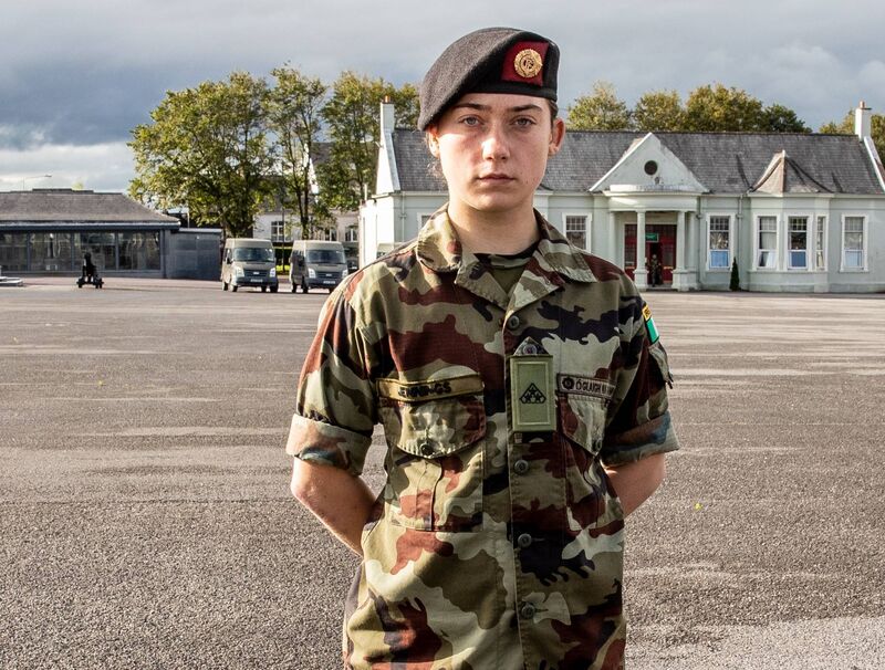 Private (3 Star) Catherine Jennings, 20, from Galway, based with the 1st Infantry Battalion, Renmore Barracks, Galway. File picture: Neil Michael