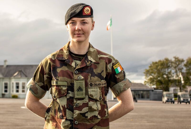 Private Ciara Nevin, 23, from Kilkenny, based with the 3rd Infantry Battalion, Kilkenny. 	Picture: Neil Michael
                    