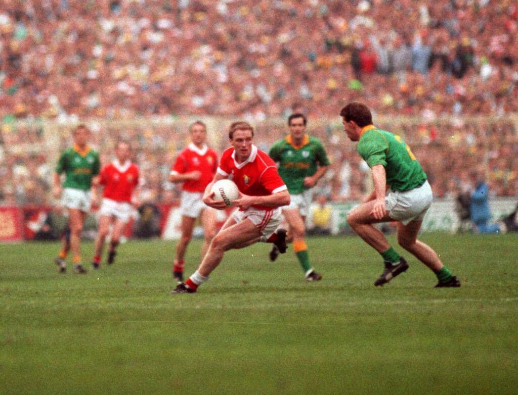Larry Tompkins taking on Meath in 1989. Picture: Des Barry Larry Tompkins taking on Meath in 1989. Picture: Des Barry