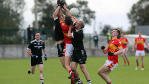<p> Colm O'Callaghan and Jack Murphy, Eire Og, Kieran O'Connor and Donal Linehan, Kiskeam.</p>