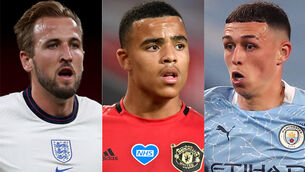 <p>England captain Harry Kane has checked in on Mason Greenwood and Phil Foden (Nick Potts/Peter Powell/PA)</p>