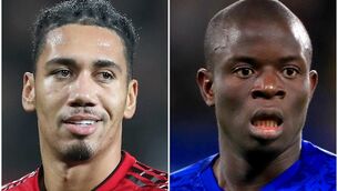 <p>Chris Smalling and N’Golo Kante (Martin Rickett/Mike Egerton/PA)</p>