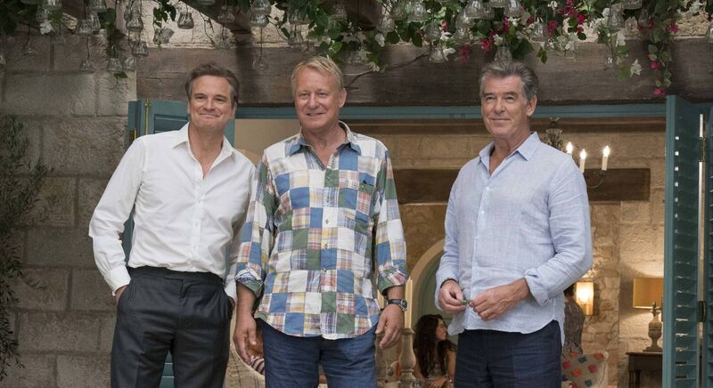  Stellan Skarsgard with Colin Firth and Pierce Brosnan in Mamma Mia.  