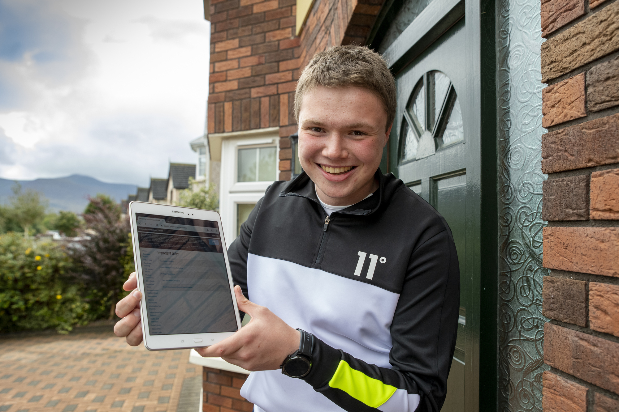  Ciarán Ó'Donnchú from Tralee and a student at the the Gaelcholáiste Chiarraí Tralee receives an offer for his first selected option on his CAO application form. 