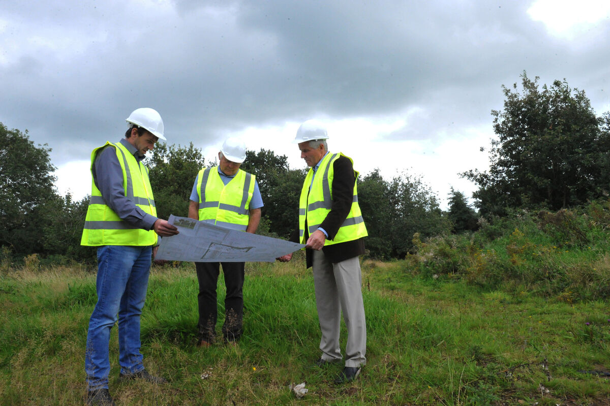 Liam Clifford, engineer with company directors Denis O'Flynn and Dan O'Flynn.