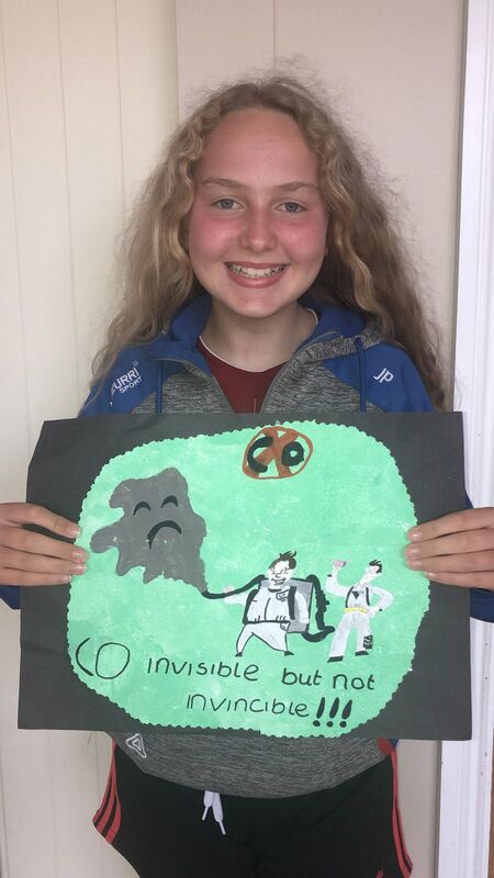 Jessica Phelan with her winning poster.