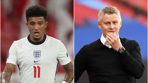 <p>Ole Gunnar Solskjaer remained tight-lipped on Jadon Sancho (PA)</p>