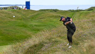 <p>Shane Lowry during a practice round at the 2019 Dubai Duty Free Irish Open at Lahinch Golf Club. Photo by Ramsey Cardy/Sportsfile</p>