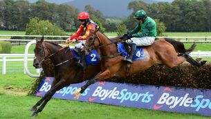 <p>Benruben (far side) can follow up his Killarney success  in today's feature at Roscommon. Picture: Healy Racing </p>