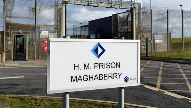 <p>The entrance to HMP Maghaberry Picture: Michael Cooper/PA</p>