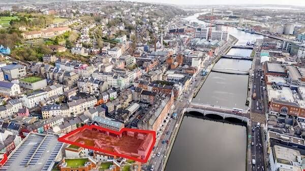 A view of the Camden Quay site, where planning permission was previously granted for an office development of 65,000 sq ft. New applications are likely to obtain permission for larger-scale development in line with the scale of constructions being achieved on the city’s docklands.
