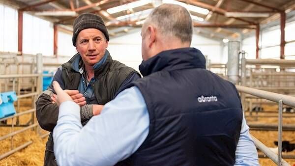 Dairy farmer Patrick O’ Connor in conversation with John Cullen, CEO Auranta Ltd.