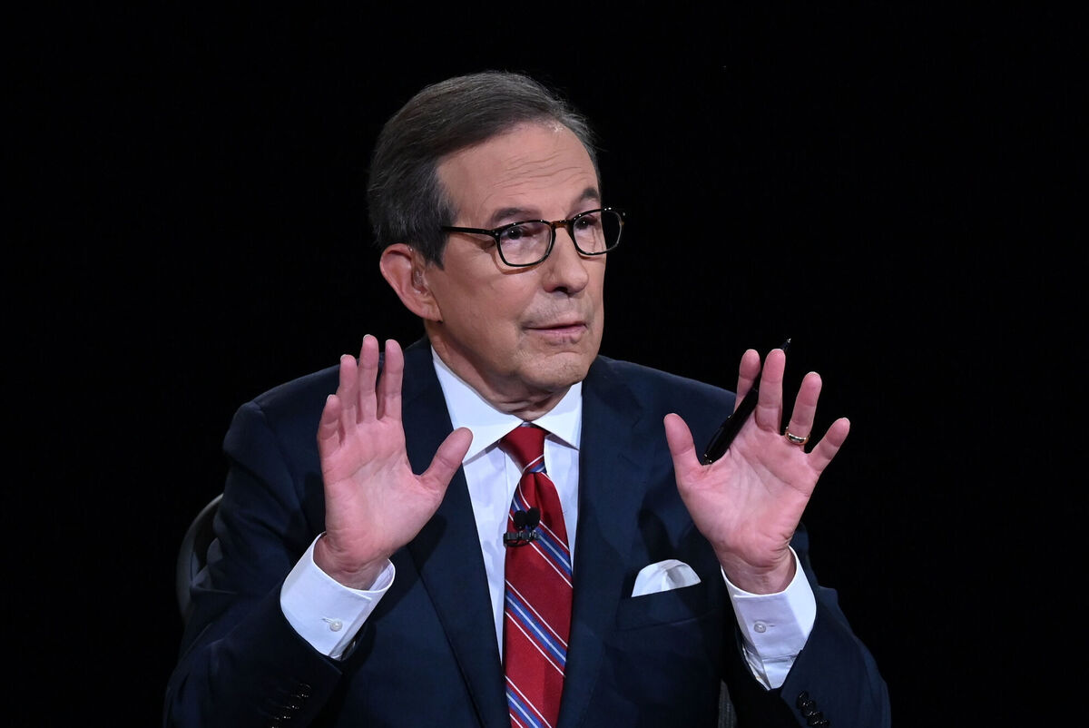 Moderator of the debate, Chris Wallace of Fox News Picture: Olivier Douliery/Pool vi AP)