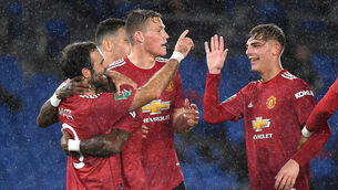 <p>Manchester United eased past Brighton. Picture: Andy Rain/PA</p>