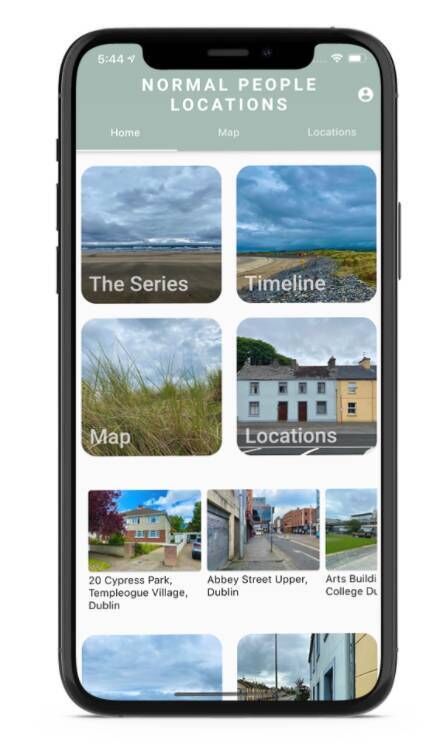 Normal People Locations' main menu Normal People Locations' main menu