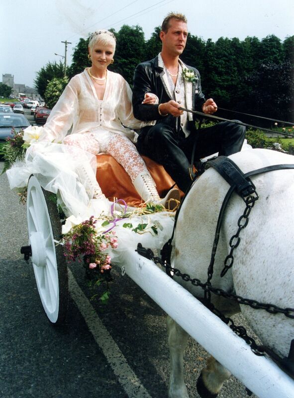 Dolores O'Riordan in 1994 on the day she married Don Burton. Dolores O'Riordan in 1994 on the day she married Don Burton.