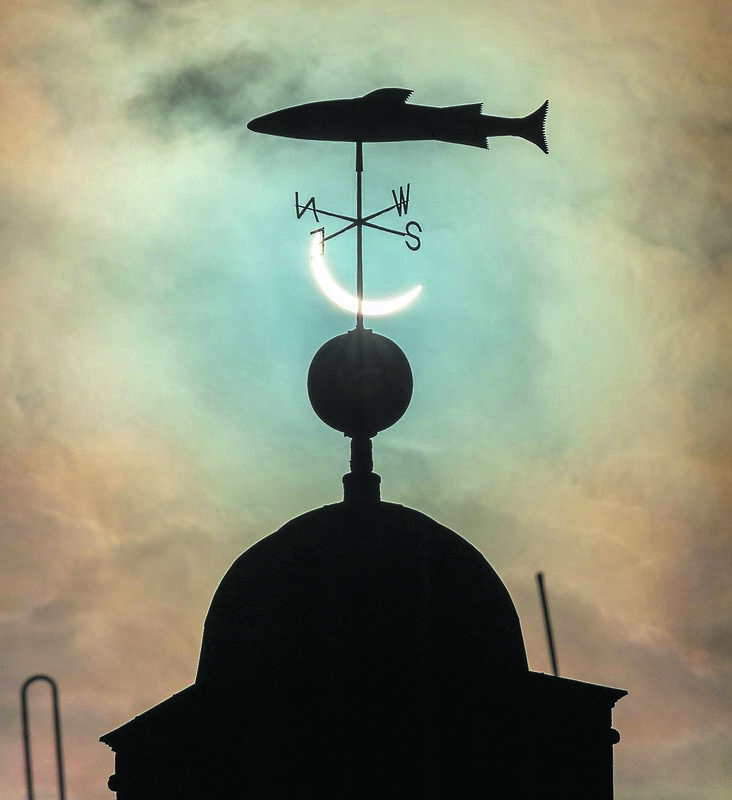 'Goldie fish' looms over the people of Cork city.