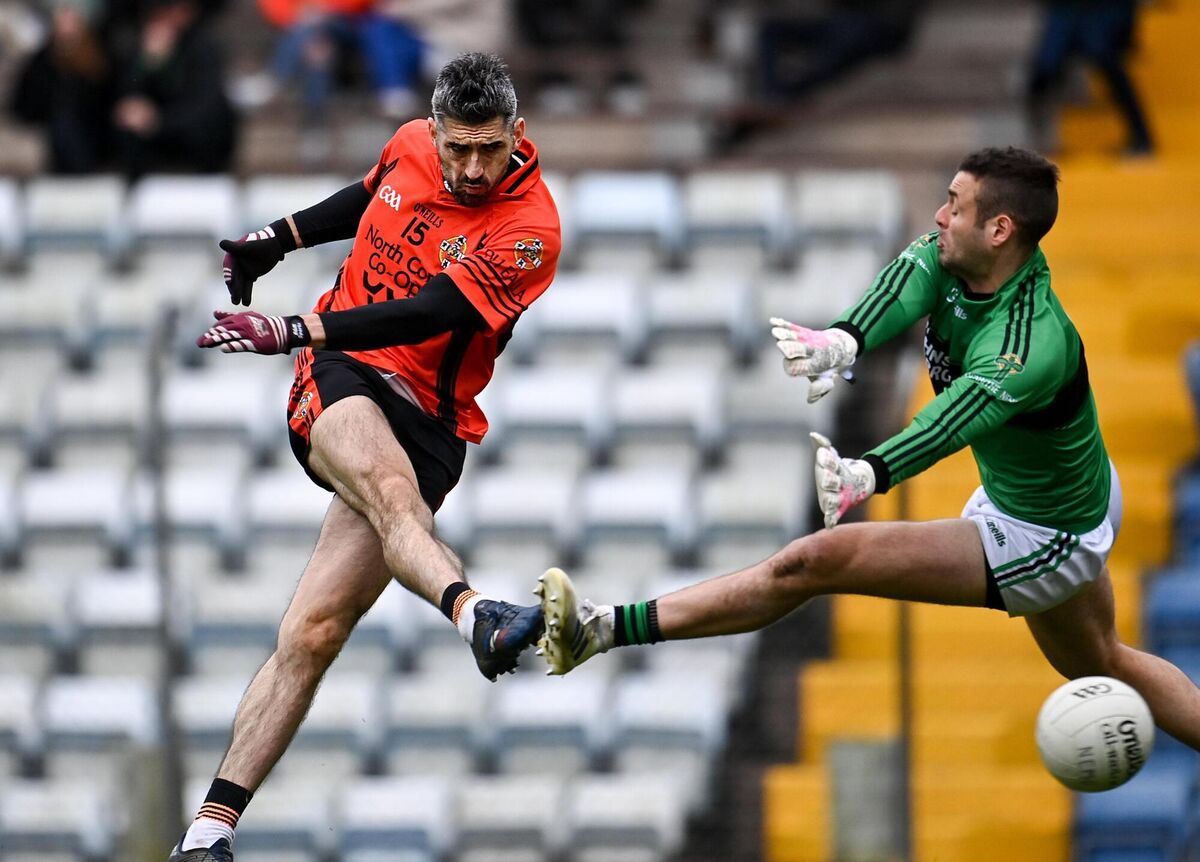 Seamus Hickey of Duhallow scores his sides first goal, netting past Michael Aodh Martin. Picture: Sam Barnes/Sportsfile Seamus Hickey of Duhallow scores his sides first goal, netting past Michael Aodh Martin. Picture: Sam Barnes/Sportsfile