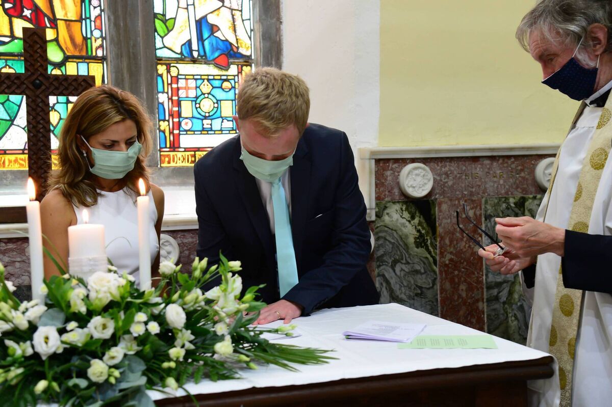 Lauana Nogueira Terra and Adam Douglas were married by Rev Ian Jonas. 