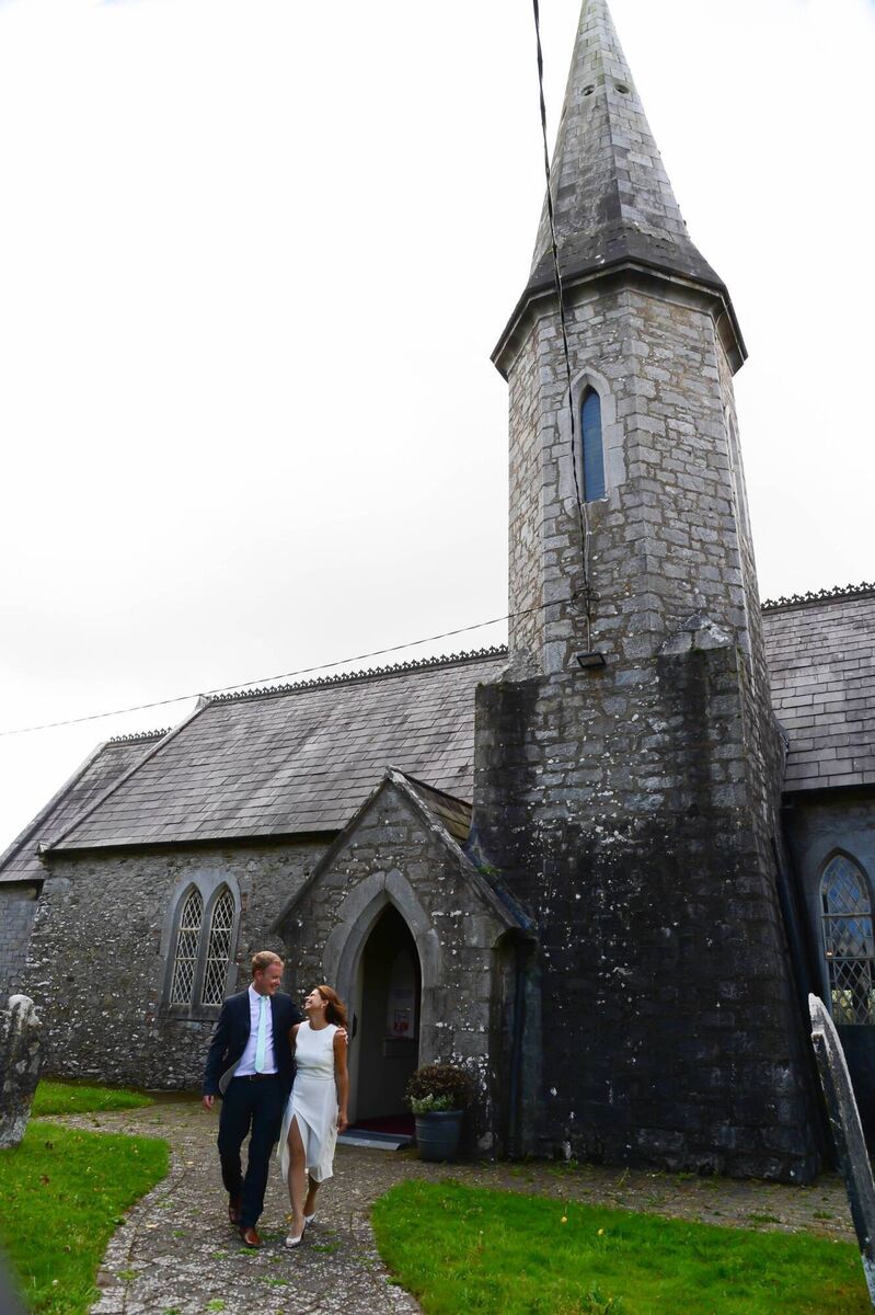 Lauana Nogueira Terra and Adam Douglas at St Peter’s Church of Ireland, Carrigrohane, Cork