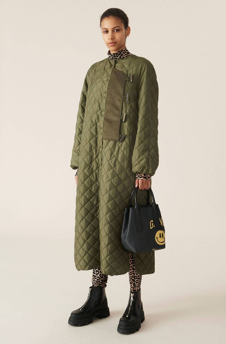 Recycled ripstop quilt coat, Ganni, €375