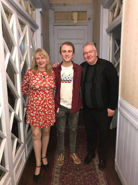 Patricia, her son Ciaran, and and Damien Carrick. Patricia, her son Ciaran, and and Damien Carrick.