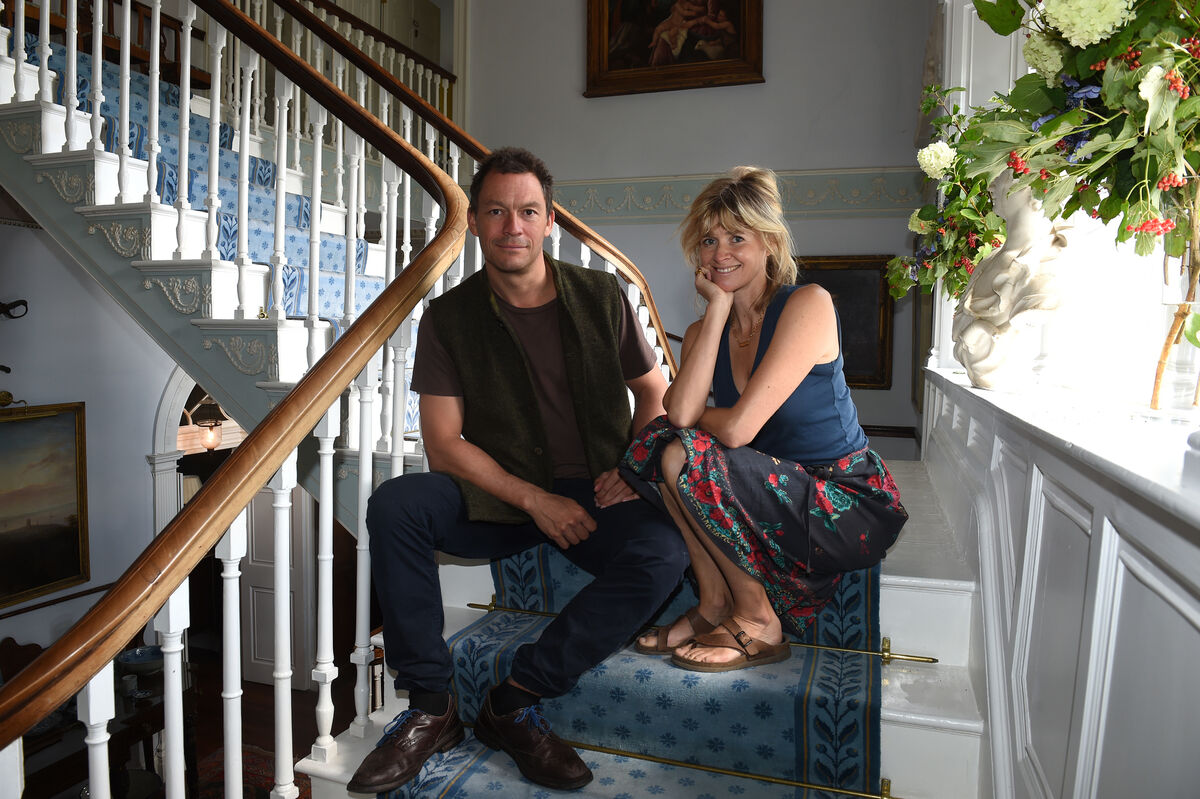 Dominic West and Catherine FitzGerald in Glin Castle, Co Limerick. Picture: Larry Cummins