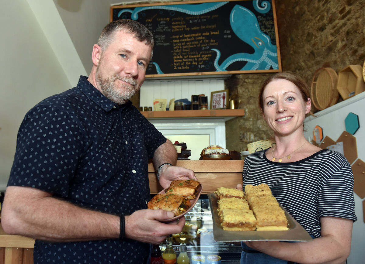 Henry Crowley, owner of the Sea Salt cafe with Jacqueline O'Dea (right), says the banks need to step up. Pic: Eddie O'Hare